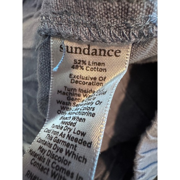 Sundance Bastille Light Blue linen cotton blend button fly pants size 6 - Picture 5 of 5